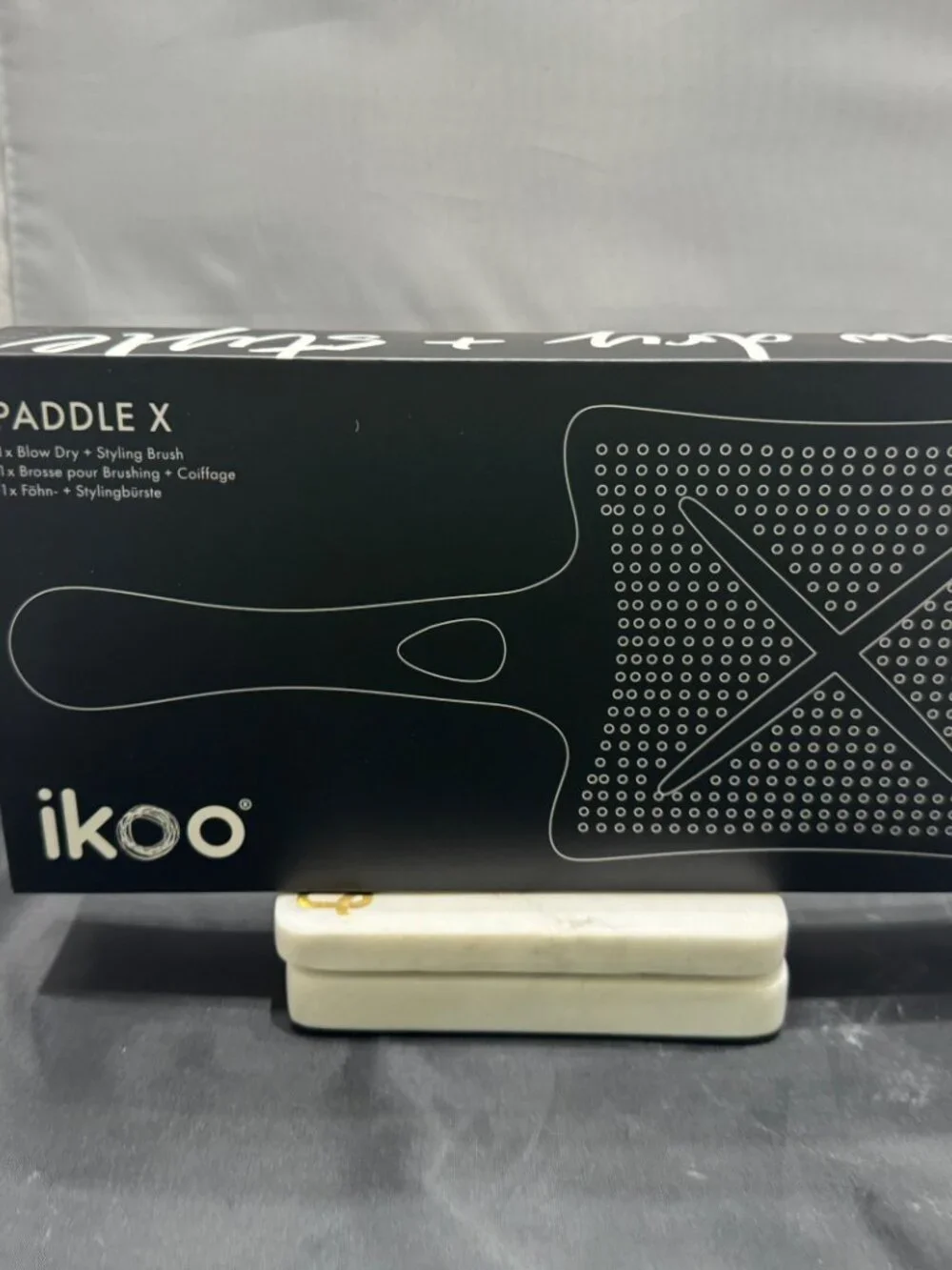 BLACK  IKOO PADDLE X BLOW DRY HAIRBRUSH